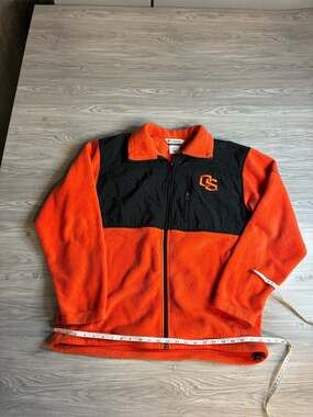 Columbia Oregon State Beavers Fleece Jacket Size L Orange